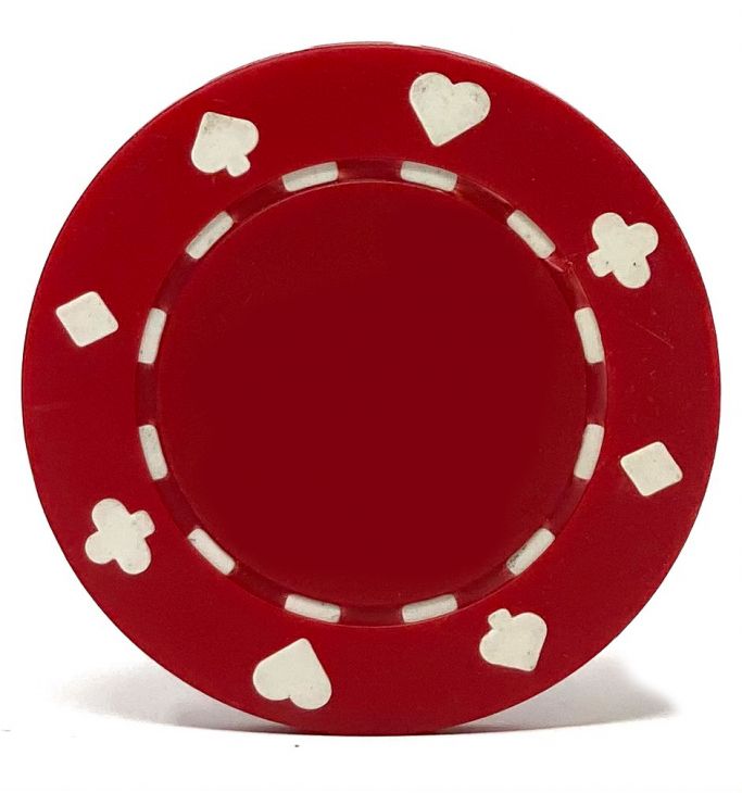 Poker Chips: Card Suits, 11.5 Gram / Heavy Weight, Red main image